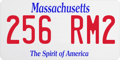 MA license plate 256RM2