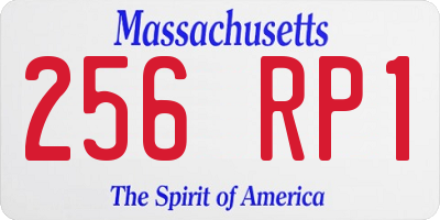 MA license plate 256RP1