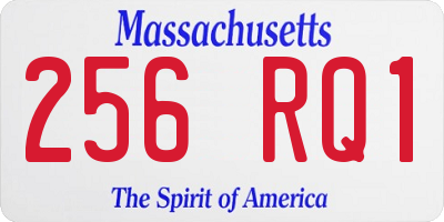 MA license plate 256RQ1