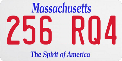 MA license plate 256RQ4