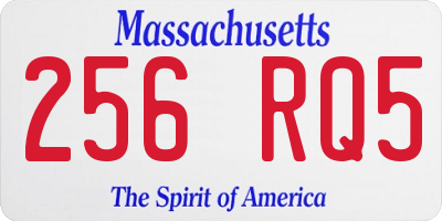 MA license plate 256RQ5