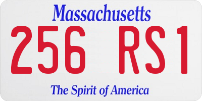 MA license plate 256RS1