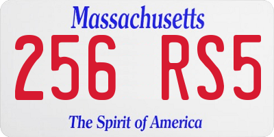 MA license plate 256RS5