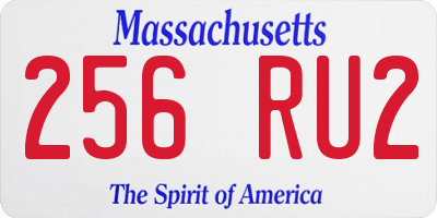 MA license plate 256RU2
