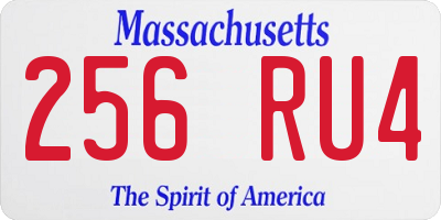 MA license plate 256RU4