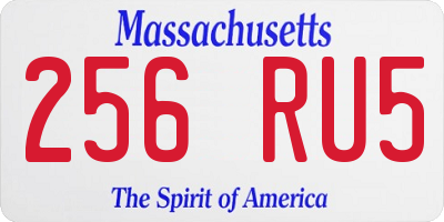 MA license plate 256RU5