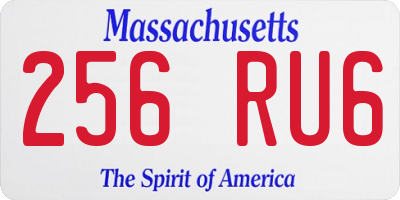 MA license plate 256RU6