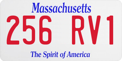 MA license plate 256RV1
