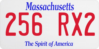 MA license plate 256RX2