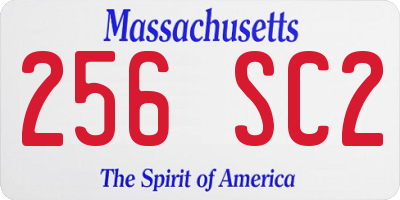 MA license plate 256SC2