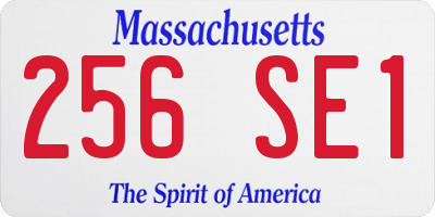 MA license plate 256SE1