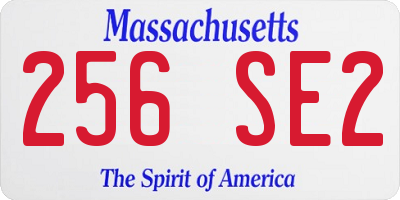 MA license plate 256SE2