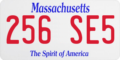 MA license plate 256SE5