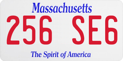 MA license plate 256SE6