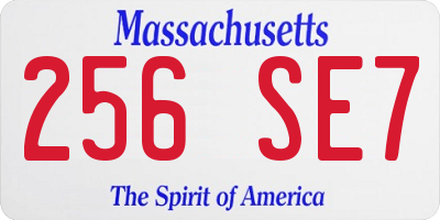 MA license plate 256SE7