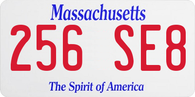 MA license plate 256SE8