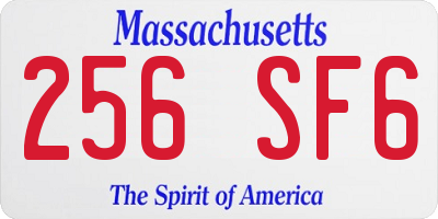 MA license plate 256SF6