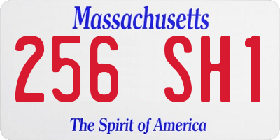 MA license plate 256SH1