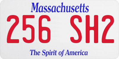 MA license plate 256SH2