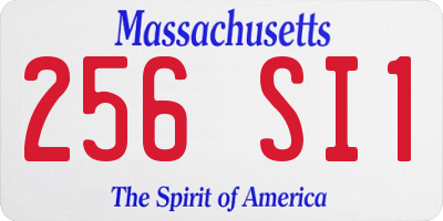 MA license plate 256SI1