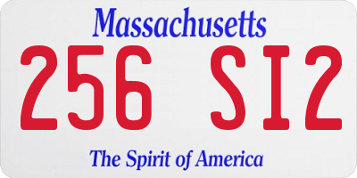 MA license plate 256SI2