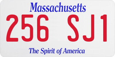 MA license plate 256SJ1
