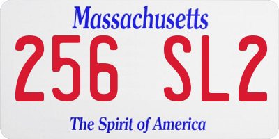 MA license plate 256SL2