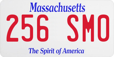 MA license plate 256SM0