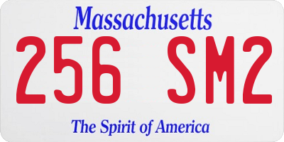 MA license plate 256SM2