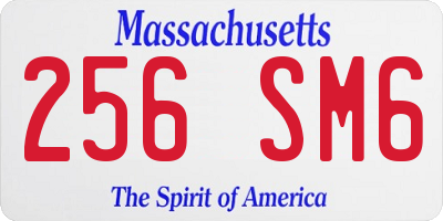 MA license plate 256SM6