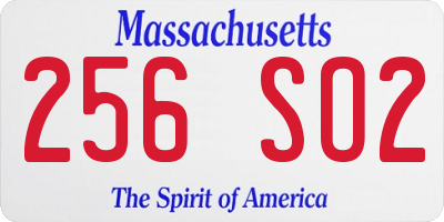 MA license plate 256SO2