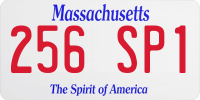 MA license plate 256SP1