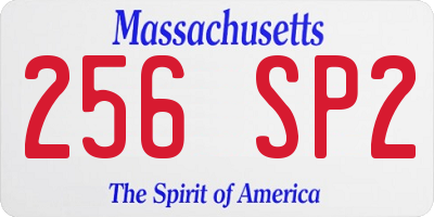 MA license plate 256SP2