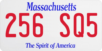MA license plate 256SQ5