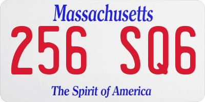MA license plate 256SQ6