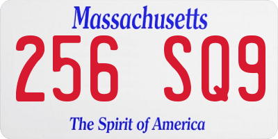 MA license plate 256SQ9