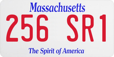 MA license plate 256SR1