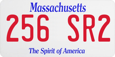 MA license plate 256SR2