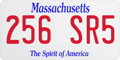 MA license plate 256SR5