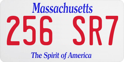 MA license plate 256SR7