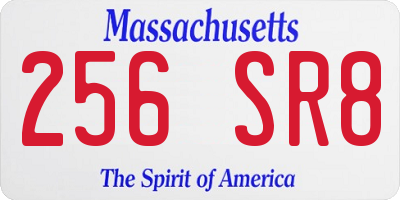 MA license plate 256SR8