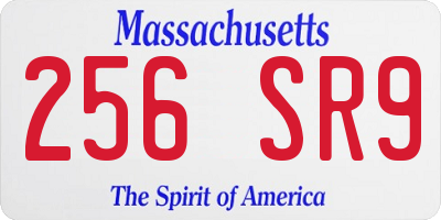 MA license plate 256SR9