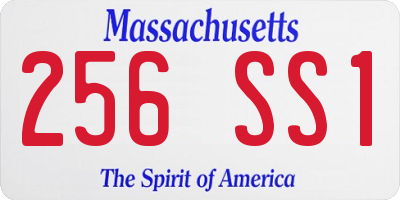 MA license plate 256SS1