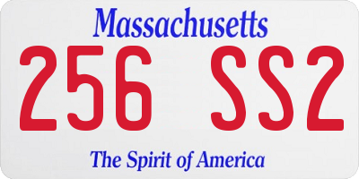 MA license plate 256SS2
