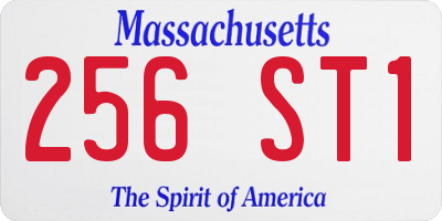 MA license plate 256ST1