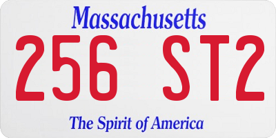 MA license plate 256ST2