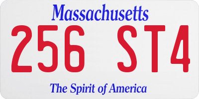 MA license plate 256ST4