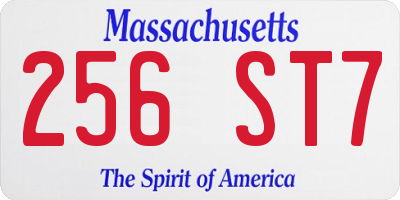 MA license plate 256ST7