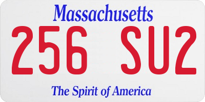 MA license plate 256SU2