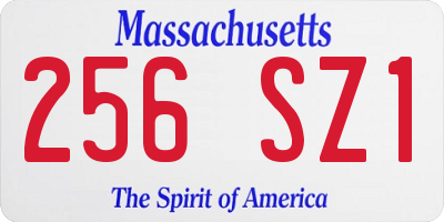 MA license plate 256SZ1